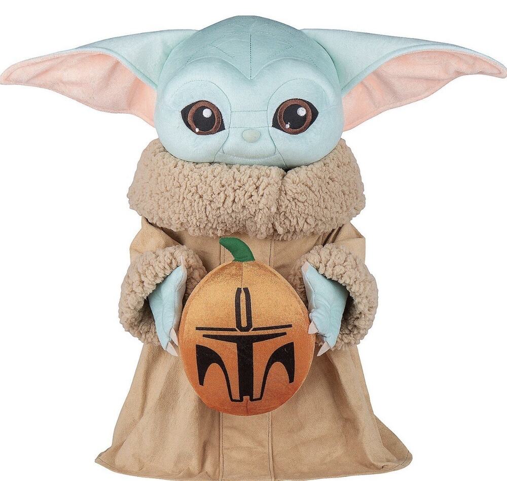 18" Halloween Greeter - Star Wars Child With Pumpkin - Gemmy